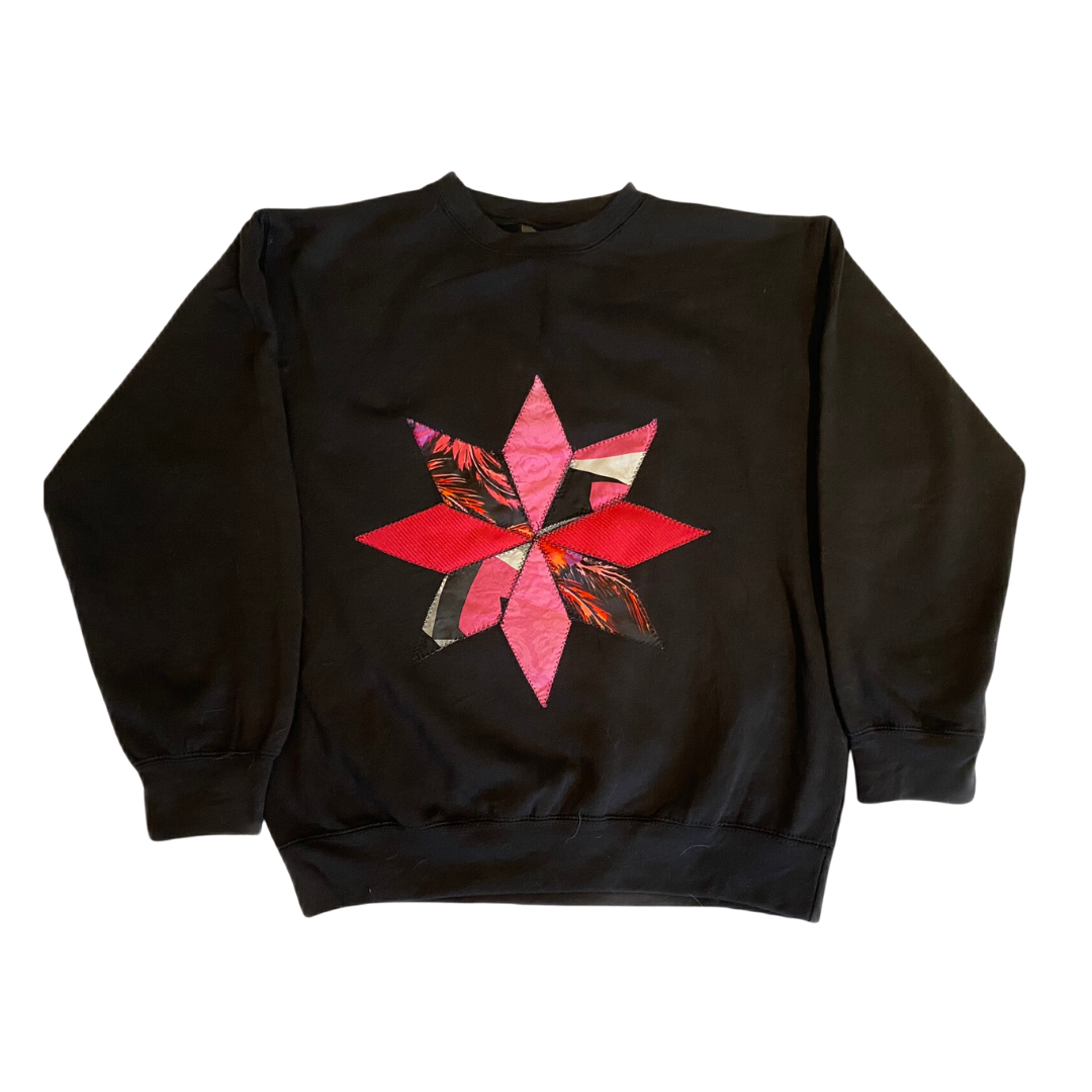 Black Sweatshirt | Pink Shining Star (M)