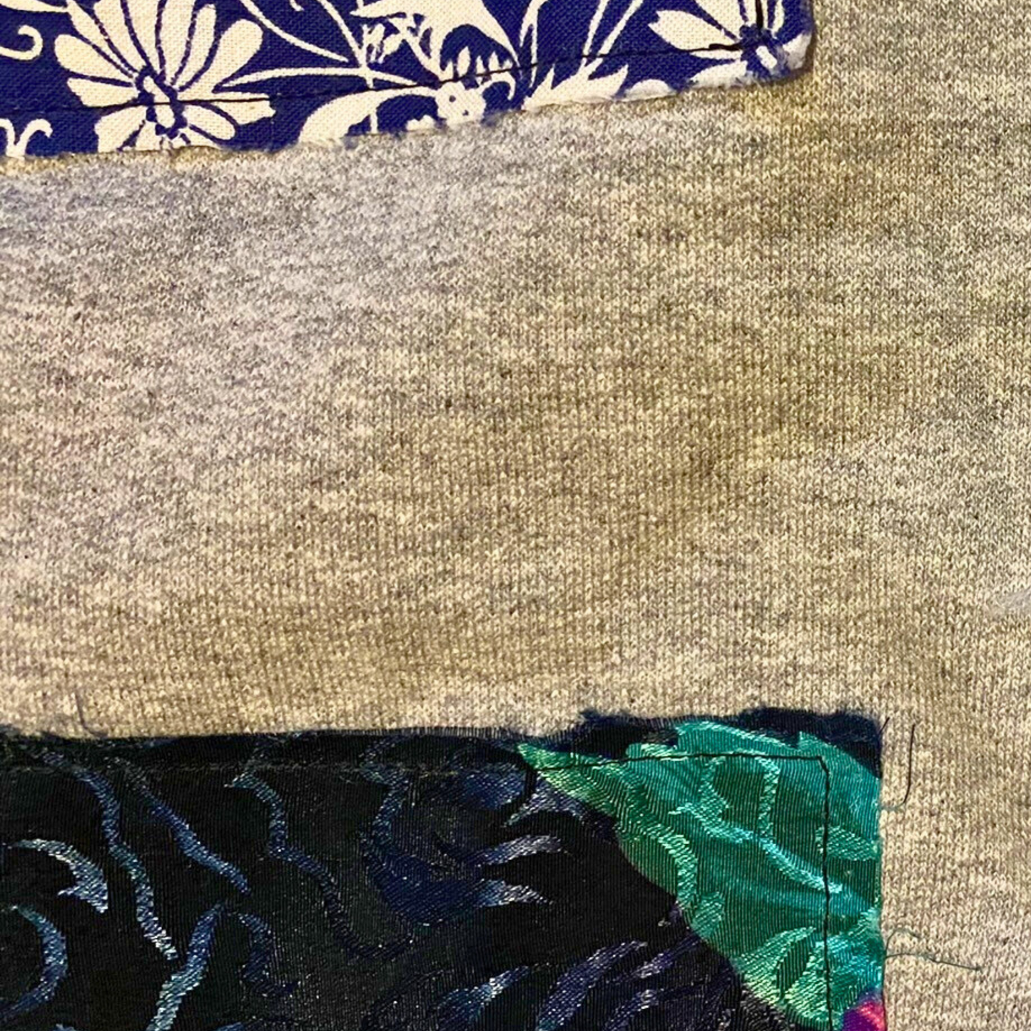 Marl Sweatshirt | Blue Frayed Rectangle (M)