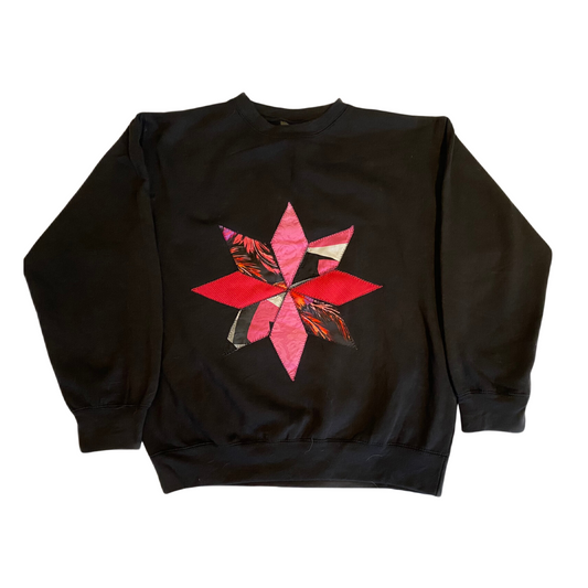Black Sweatshirt | Pink Shining Star (M)