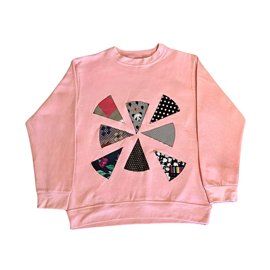 Baby Pink Sweatshirt | Eclectic Disconnected Pie (M)