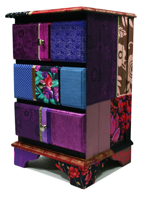 Purple/Blue Chest of Drawers